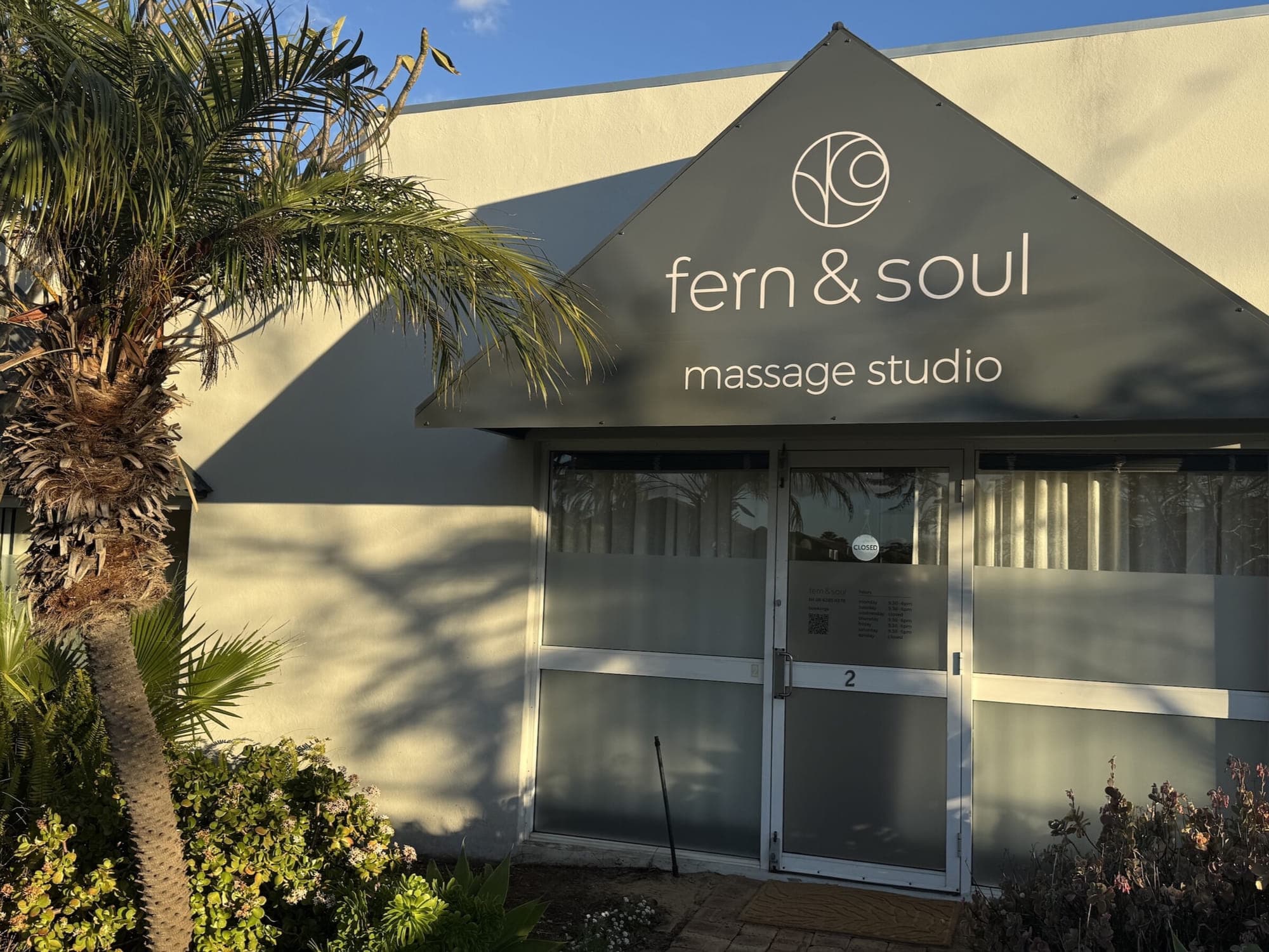 Fern & Soul massage studio Innaloo shopfront on King George Street